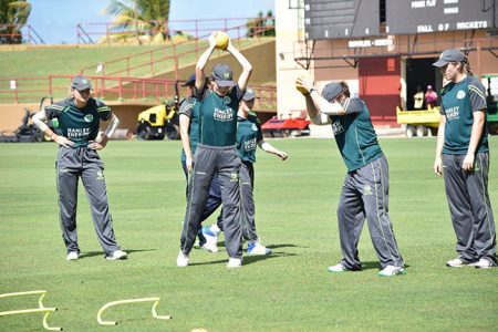 Ireland Women enjoyed their first practice session on a hot Wednesday at Providence

