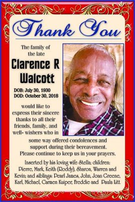 Clarence R Walcott