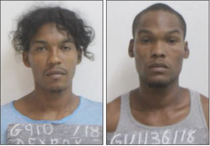 The two prisoners that have been recaptured, Dextroy Pollard (left) and Travis Evans 