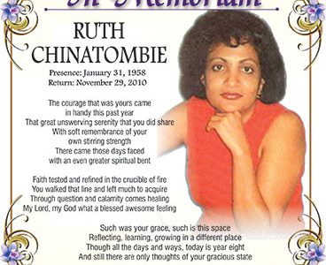 RUTH CHINATOMBIE