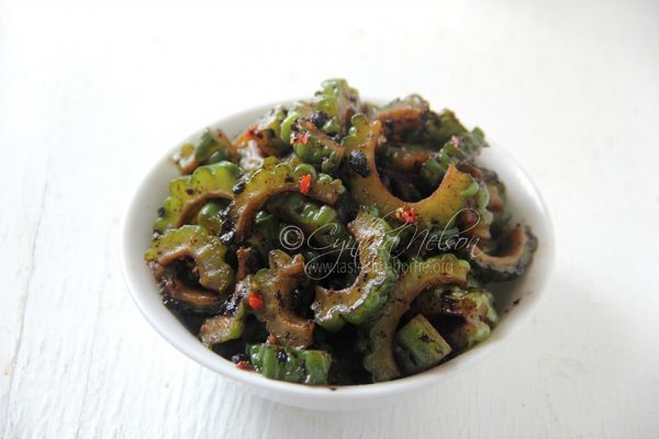 Stir Fry Karaila with Fermented Black Beans (Cynthia Nelson photo)
