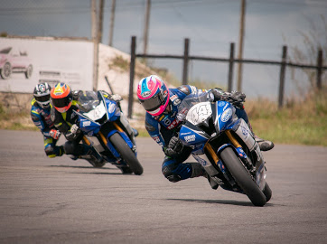 Some of the riders of Team Mohamed put their machines to the test yesterday at the South Dakota Circuit.

