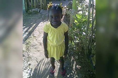 Three-year-old Nevalesia Campbell who was slain in her Orange Hill community in St Ann in 2016. 