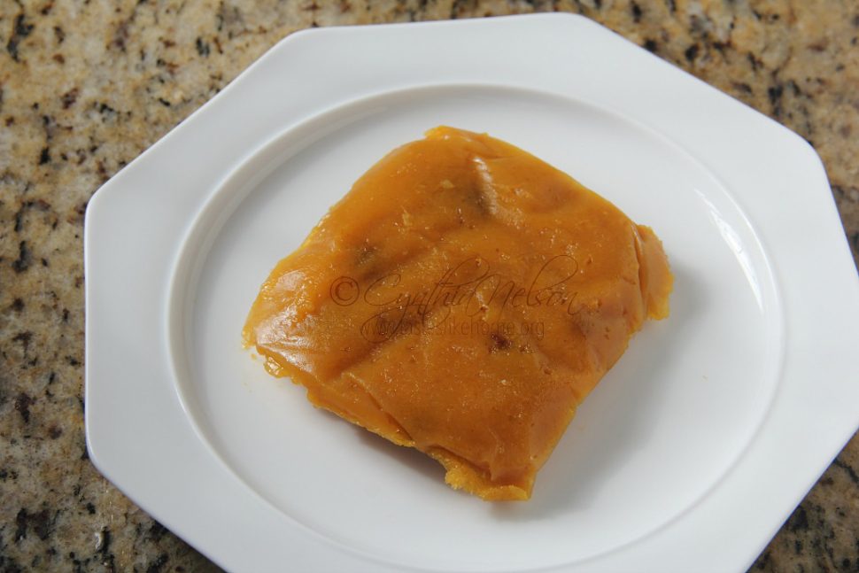 The pumpkin and sweet potato dumpling held firm when cooled (Photo by Cynthia Nelson)
