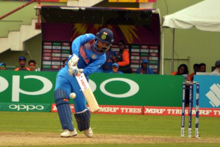 Smriti Mandhana on the offensive during her innings of 83