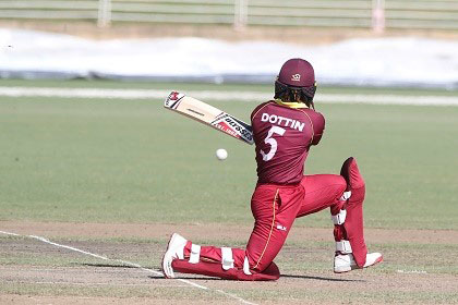Deandra Dottin scored an unbeaten 43 to guide the Windies to victory

