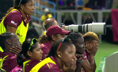 Glum faces in the West Indies women’s camp as the team slid to defeat in the first semi-final against Australia. 