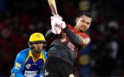 Sunil Narine … top-scored with a half-century in a losing effort. 