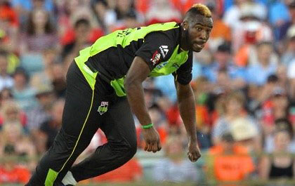 Andre Russell … grabbed two wickets but failed with the bat. 