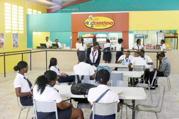 Students of Knox Community College inside the Tastee-operated canteen at the institution.