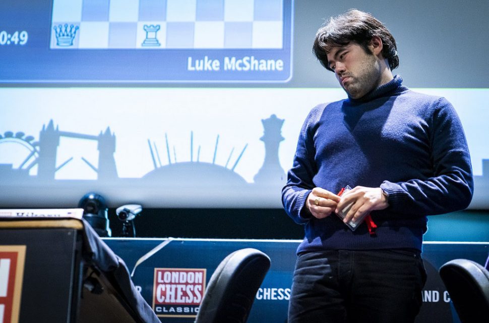 American chess grandmaster Hikaru Nakamura examining the board as he faced France’s Maxime Vachier-Lagrave in the final of the London Chess Classic last week. Nakamura won the Classic in the Blitz category cementing the fact he is considered one of the finest blitz players competing internationally. (Photo: Lennart Ootes/Grand Chess Tour) 

