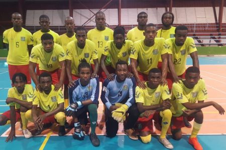 Several Members of the short-listed squad that will represent Guyana at the ExxonMobil International Futsal Festival

