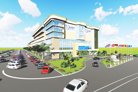 An artist’s impression of the Orchid Garden Hotel and Shopping Mall