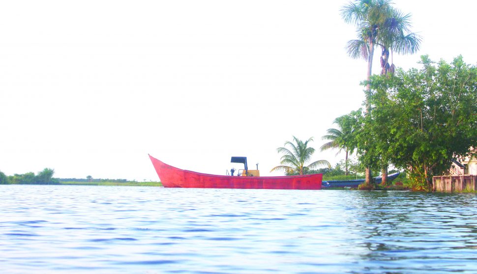 A cargo boat docked at Moruca in Region One 