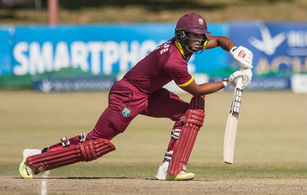 Opener Shai Hope top-scored for West Indies.
