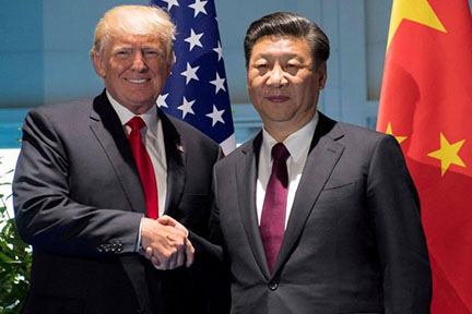 Donald Trump (left) and China’s Xi Jinping

