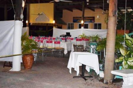 The reception area where the shooting took place in Rock, Trelawny. (Horace Hines) 
