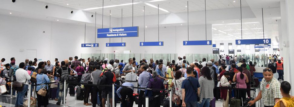 Passenger activity at The Cheddi Jagan International Airport (File photo)