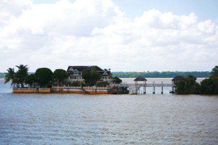The famous Eddy Grant ‘Ring Bang’ Island in the Essequibo River (Photo by Joanna Dhanraj)