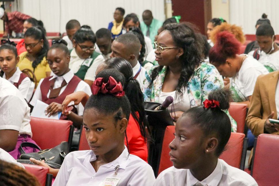 There was a prominent presence of Secondary School children at the recent event at the University of Guyana held to mark the launch of its Bachelor’s Degree programme in Food Science