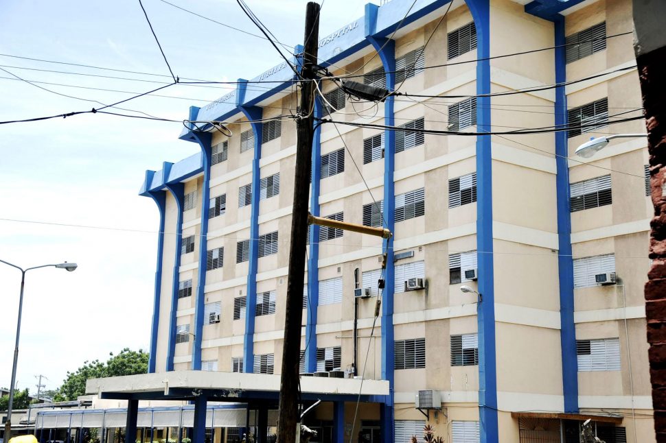 A view of Victoria Jubilee Hospital in Kingston, where a new born was kidnapped yesterday. 