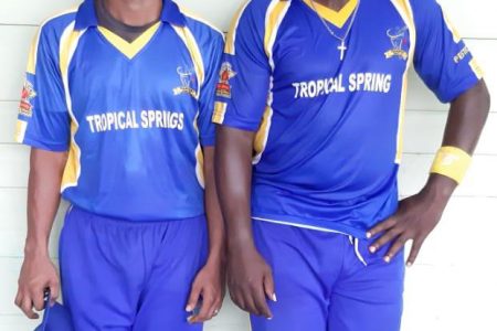Akeem Azeez (5-21) and Charwayne McPherson (50) were the top performers for Transport Sports Club