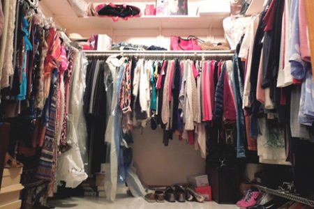 The closet of a hoarder (Valley Magazine photo)