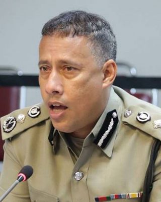 Commissioner of Police, Gary Griffith, responds to a question during the Joint Select Committee into National Security, yesterday.