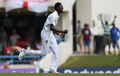 Fast bowler Alzarri Joseph … a member of the young Windies bowling group.