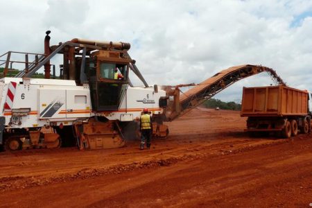 Mining bauxite in Guinea