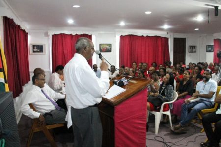 Senior Counsel Ralph Ramkarran addressing the forum