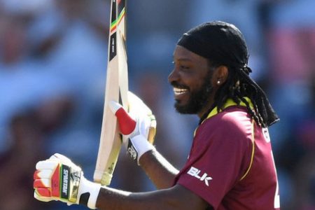 Chris Gayle scored his 25th one day international century but the West Indies lost  the fourth Colonial ODI match to England by 29 runs.