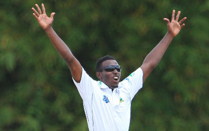 Larry Edward took seven wickets in the match to lead the Volcanoes to an emphatic victory