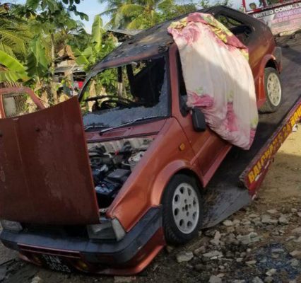 The car in which the infant was burnt.