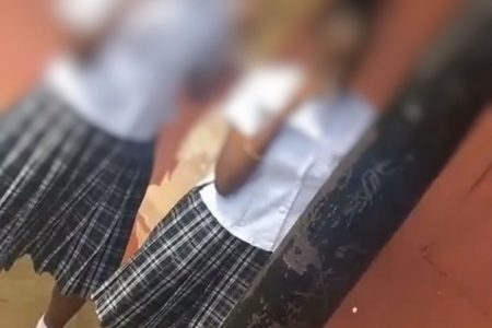 Students of the Diego Martin North Secondary School have been suspended after a video emerged of them apparently smoking marijuana at the school.