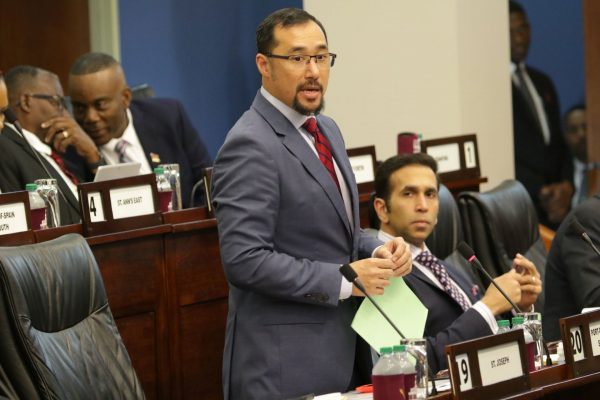 Minister of National Security and Communications Stuart Young during Friday’s sitting of Parliament.