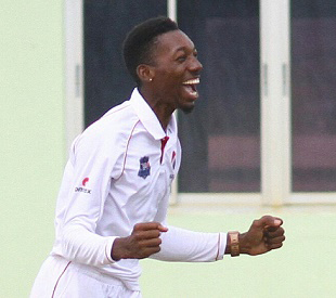 Left-arm spinner Khary Pierre snatched two wickets after completing his maiden first class hundred.
