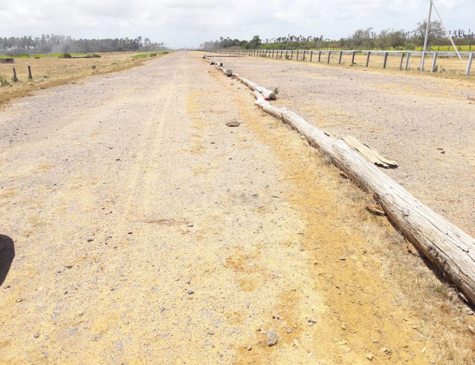 The incomplete airstrip at Number 36 Village.
