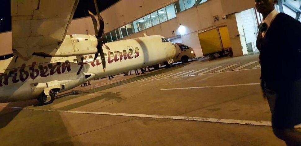 The ATR-72 aircraft, 9Y-TTA, was being taxied from the ramp at the Piarco International Airport
