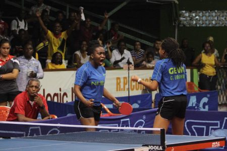 Trenace Low and Chelsea Edghill took a set off the Dominica Republic last evening 
