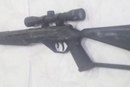 The rifle that was discovered by police