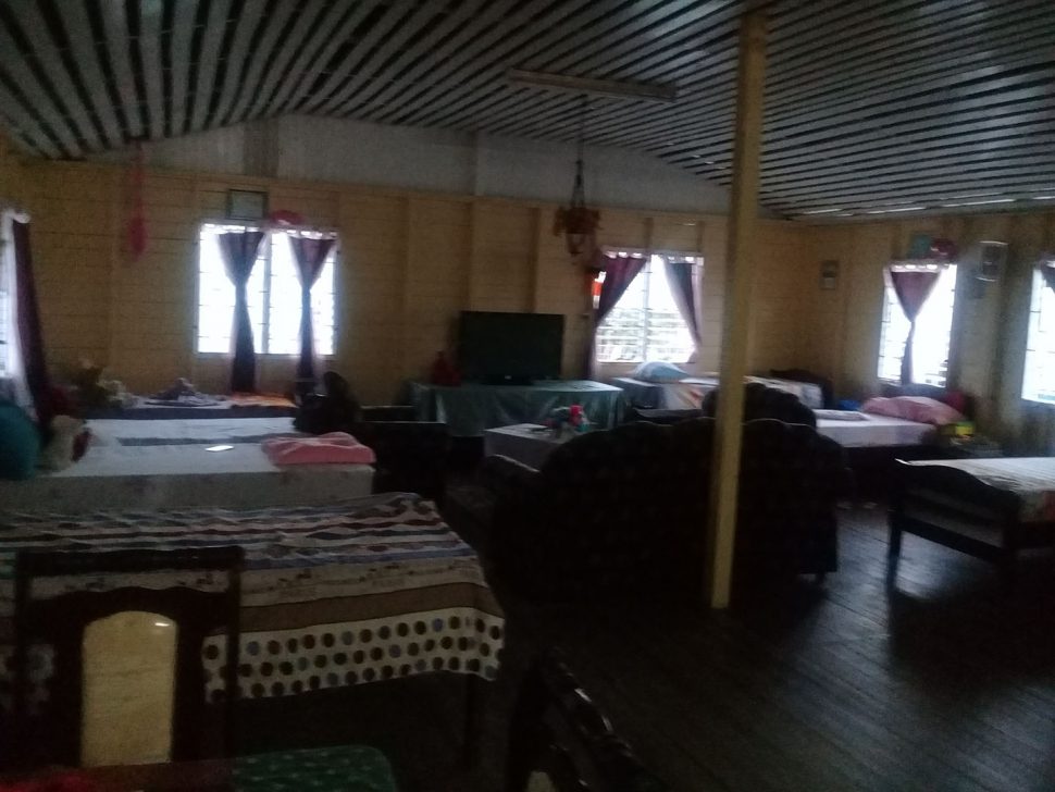 The interior of the girls’ quarters of the halfway home