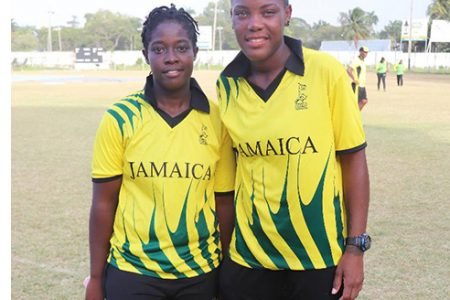 (l-r) Vanessa Watts (4-25) and player-of the match Chinelle Henry (54 and 2-17).