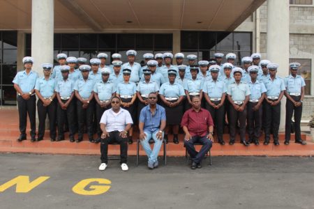 The officers who successfully completed the one-week training programme (Guyana Police Force photo)