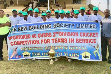 Champions! Rose Hall Town Bakewell defeated D’Edward Sports Club ny 72 runs to take the BCB/NBS second division 40-overs title.