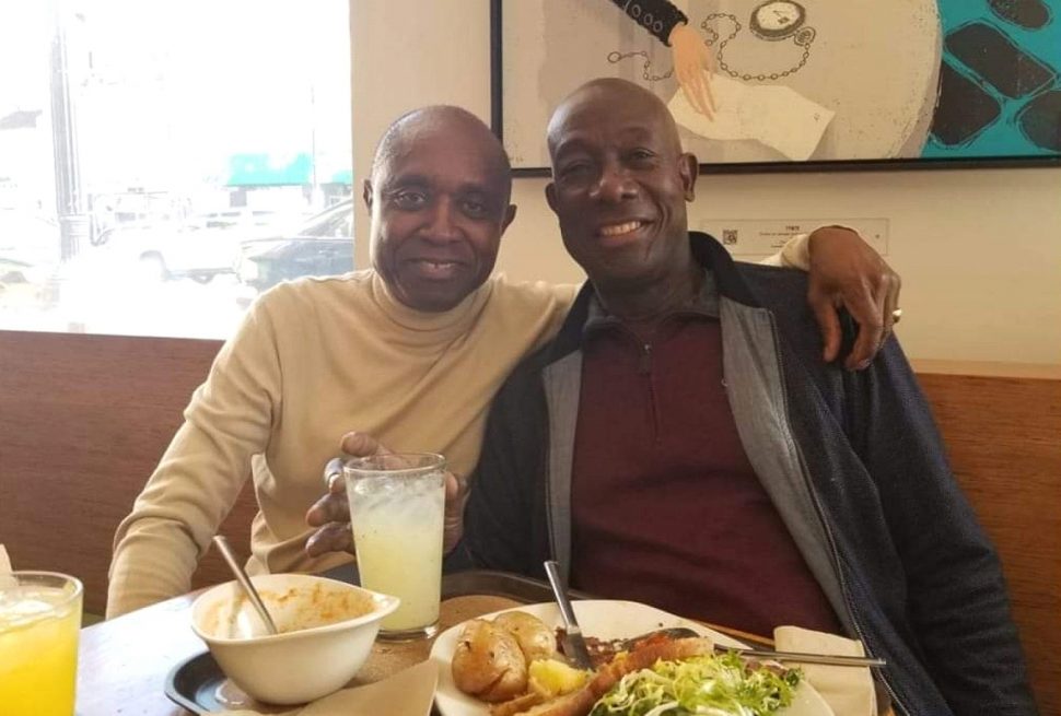 The picture which Prime Minister Dr Keith Rowley posted on himself and his doctor in California Tuesday night, as he announced he will not need heart surgery. Office of the PM