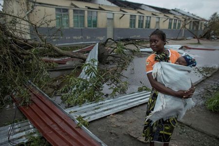 The aftermath of the Cyclone Idai is pictured in Beira, Mozambique, March 16, 2019. Josh Estey/Care International via REUTERS