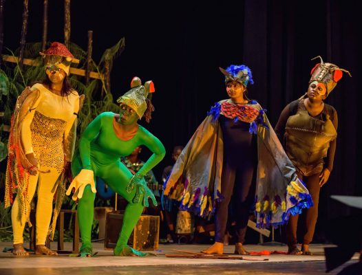 A scene from a 2016 production of “Ti Jean and His Brothers” at the National Cultural Centre. (Photo from the National Drama Company of Guyana’s Facebook page)