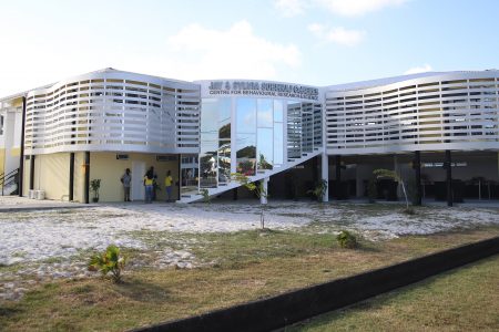 The Jay and Sylvia Sobhraj Centre for Behavioural Research and Science  (CeBeRes) at the University of Guyana’s Turkeyen Campus. (Terrence Thompson photo)