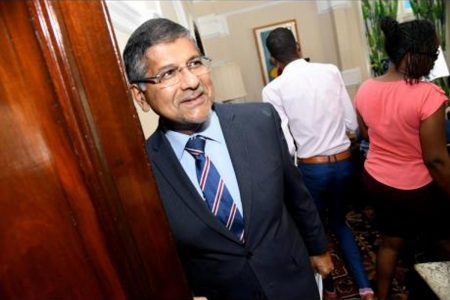 Asif Ahmad, British high commissioner to Jamaica and The Bahamas, attends a press briefing on the Windrush Compensation Scheme announced by the United Kingdom home secretary on Wednesday.